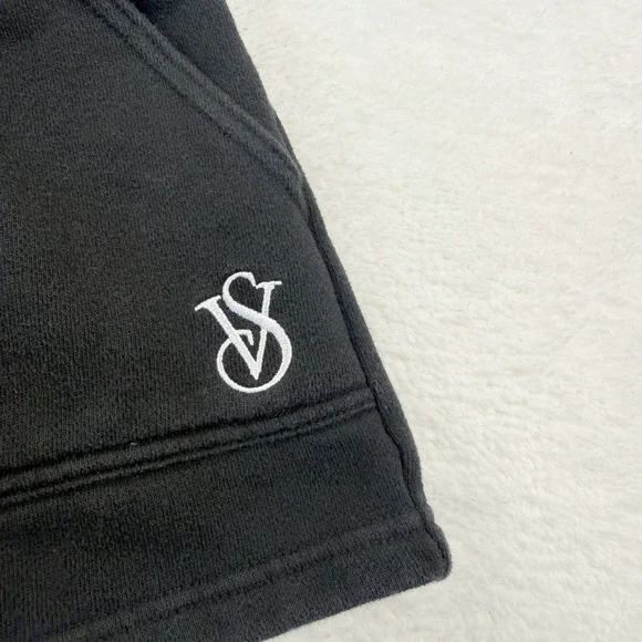 Victoria Secret On Point Sweat Shorts Women Small Black Athleisure Lounge - Picture 2 of 6